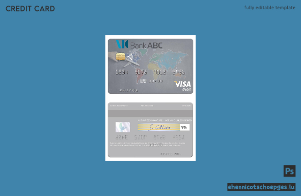 Beispielvorschau der Visa-Debitkarte der Jordan Arab Banking Corporation